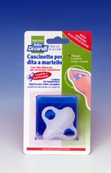 CUSCINETTO PER DITA A MARTELLO REALIZZATO IN GEL DI SILICONEBIANCO SEMITRASPARENTE SAGOMATA PER PROTEGGERE E DISTENDERE LE DITA CONTRATTE IGIENEPIEDE 2 PEZZI - Farmapre
