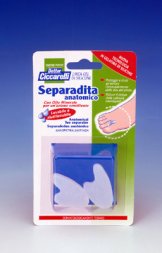 SEPARADITA ANATOMICO PER PIEDE REALIZZATO IN GEL DI SILICONE BIANCO SEMITRASPARENTE SAGOMATO IGIENEPIEDE 2 PEZZI - Farmapre