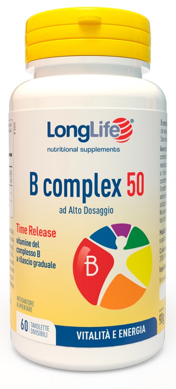 LONGLIFE B COMPLEX 50 RILASCIO GRADUALE 60 TAVOLETTE DIVISIBILI - Farmapre