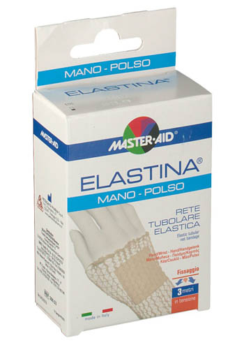 RETE TUBOLARE ELASTICA IPOALLERGENICA MASTER-AID ELASTINA MANO/POLSO 3 MT IN TENSIONE CALIBRO 3 CM - Farmapre