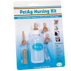 NURSING KIT BIBERON DA 60ML PER ANIMALI + TETTARELLE VARIE MISURE + SCOVOLINO PER PULIZIA - Farmapre