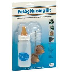 NURSING KIT BIBERON DA 120ML PER ANIMALI + TETTARELLE DI VARIE MISURE + SCOVOLINO PER PULIZIA - Farmapre