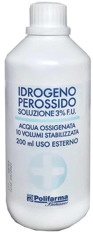 PEROSSIDO IDROGENO 3% 200 ML ACQUA OSSIGENATA 10 VOLUMI STABILIZZATA - Farmapre