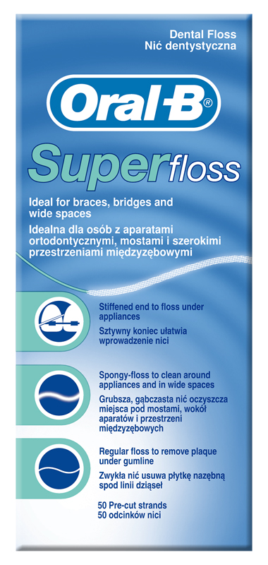 ORALB SUPERFLOSS FILO INTERDENTALE 50 FILI - Farmapre