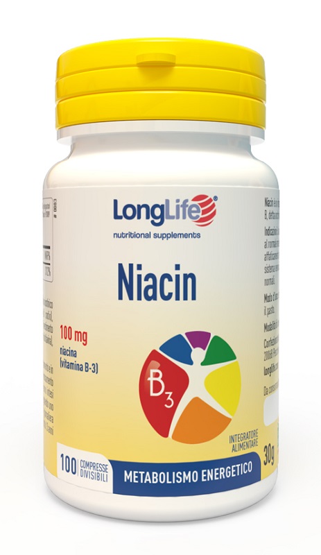 LONGLIFE NIACIN 100 MG 100 COMPRESSE DIVISIBILI - Farmapre