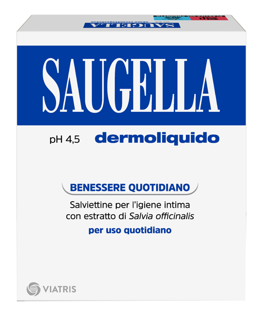 SAUGELLA DERMOLIQUIDO PH 4,5 SALVIETTINE IGIENE INTIMA BENESSERE QUOTIDIANO 10 PEZZI - Farmapre