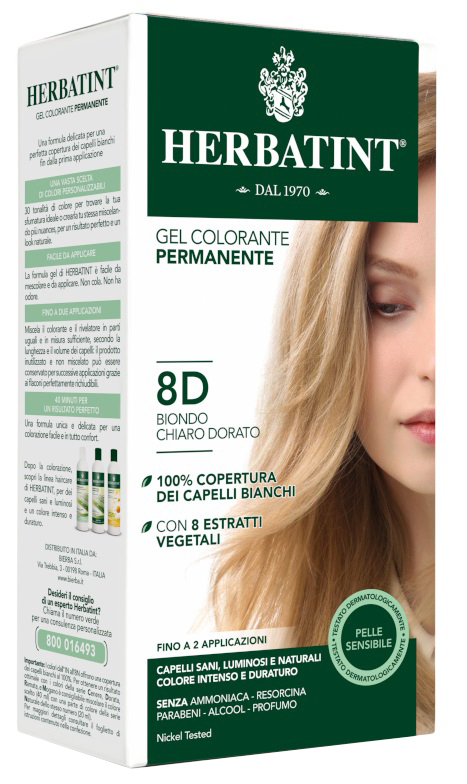 HERBATINT 8D BIONDO CHIARO DORATO 150 ML - Farmapre