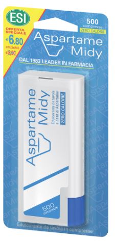 ESI ASPARTAME MIDY 500 COMPRESSE CON DISPENSER - Farmapre