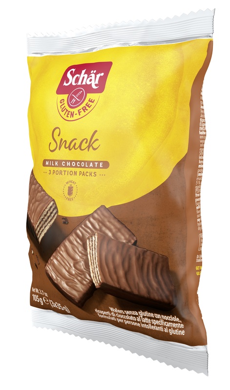 SCHAR SNACK CON CIOCCOLATO AL LATTE E NOCCIOLE 3 WAFER X 35 G - Farmapre