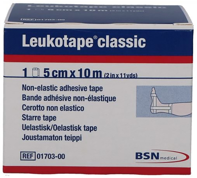 LEUKOTAPE BENDA ANELASTICA PER BENDAGGI FUNZIONALI 5X100 CM - Farmapre