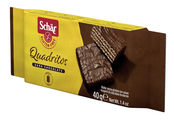 SCHAR QUADRITOS WAFER CON CACAO RICOPERTI DI CIOCCOLATO FONDENTE 40 G - Farmapre