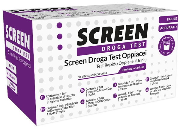 SCREEN DROGA TEST OPPIACEI TEST ANTIDROGA CON CONTENITORE URINA - Farmapre