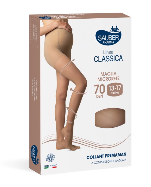 SAUBER COLLANT 70 DENARI PREMAMAN MAGLIA MICRORETE NEUTRO BEIGE 2 LINEA CLASSICA - Farmapre