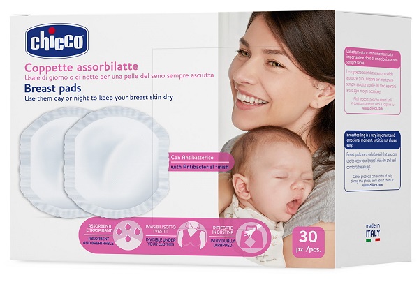 CHICCO COPPETTA ASSORBILATTE ANTIBATTERICA 30 PEZZI - Farmapre