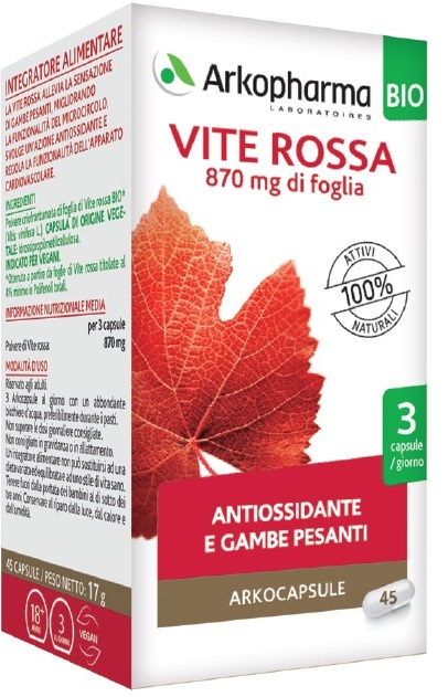 ARKO CAPSULE VITE ROSSA BIO 45 CAPSULE - Farmapre