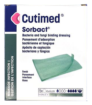GARZA ASSORBENTE CUTIMED SORBACT 4X6CM 5 PEZZI - Farmapre