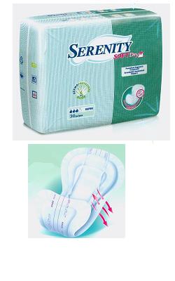 PANNOLONE PER INCONTINENZA SAGOMATO SERENITY SOFTDRY+ ALOE MAXI 30 PEZZI - Farmapre