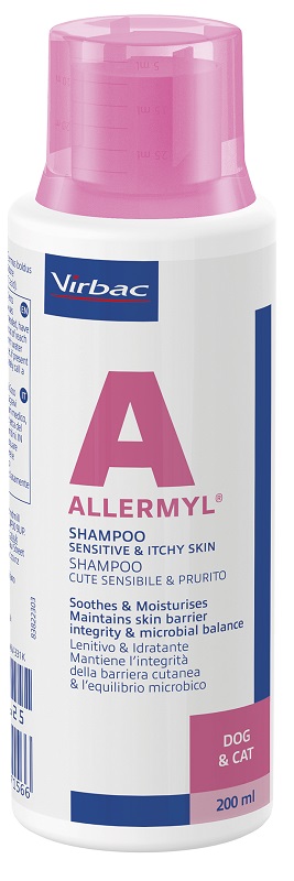 ALLERMYL SHAMPOO PER CUTE SENSIBILE E PRURITO CANE E GATTO 200 ML - Farmapre