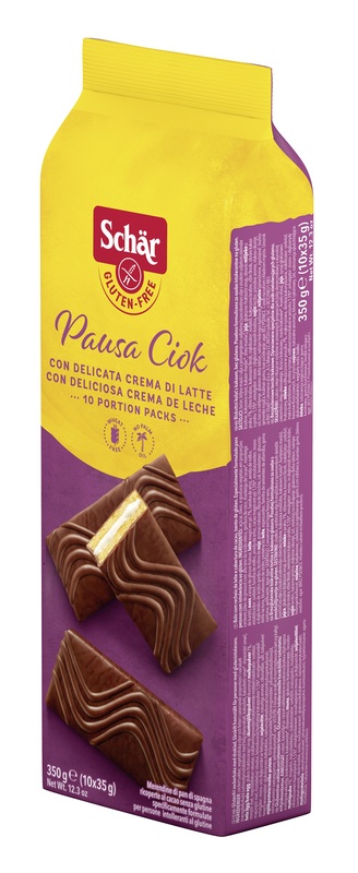 SCHAR PAUSA CIOK MERENDINE DI PAN DI SPAGNA CON CREMA DI LATTE 10 PEZZI DA 35 G - Farmapre