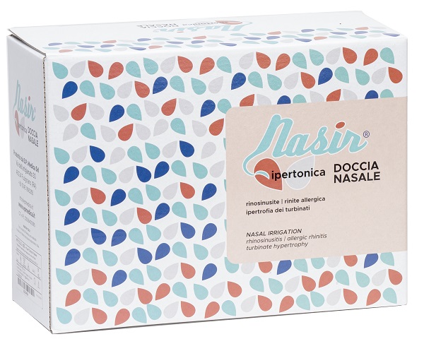 DOCCIA NASALE NARIS CON SOLUZIONE FISIOLOGICA IPERTONICA 8 SACCHE 250 ML + 1 BLISTER - Farmapre
