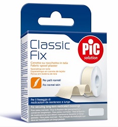 CEROTTO IN ROCCHETTO PIC CLASSIC FIX TELA BIANCO 2,5X500 CM FUSTELLA - Farmapre
