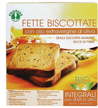 FETTE BISCOTTATE INTEGRALI AI SEMI DI LINO SENZA ZUCCHERO 270 G - Farmapre