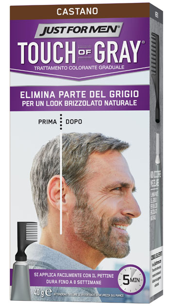 JUST FOR MEN TOUCH OF GRAY CASTANO 40 G - Farmapre