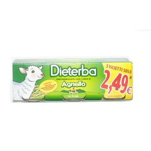 DIETERBA OMOGENEIZZATO AGNELLO 3 PEZZI 80 G - Farmapre