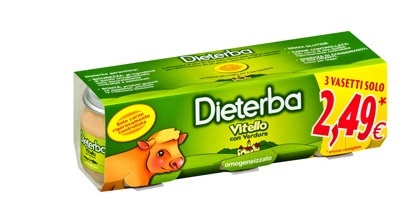 DIETERBA OMOGENEIZZATO VITELLO 3 PEZZI 80 G - Farmapre