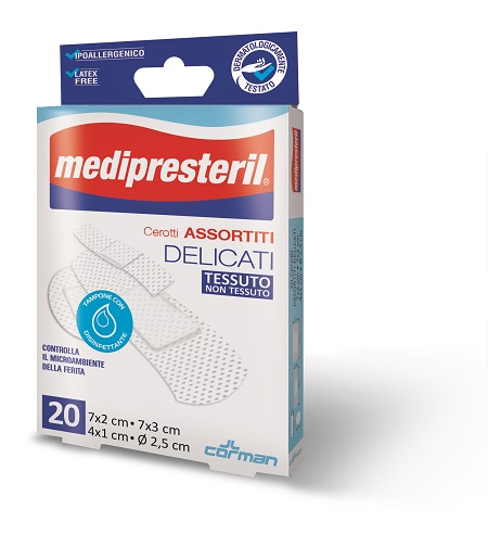 CEROTTI ASSORTITI MEDIPRESTERIL DELICATI TNT 20 PEZZI - Farmapre