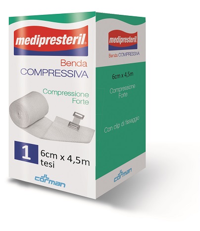 BENDA MEDIPRESTERIL COMPRESSIONE FORTE M4,5X6CM TESI - Farmapre
