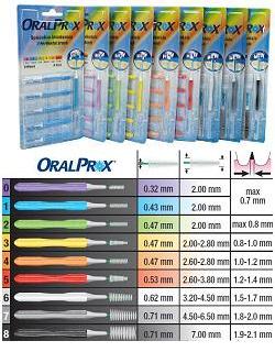 ORALPROX BLISTER DA 6 SPAZZOLINI INTERDENTALI MISURA 8 COLORE NERO - Farmapre
