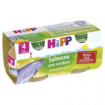 HIPP OMOGENEIZZATO SALMONE CON VERDURE 2X80 G - Farmapre