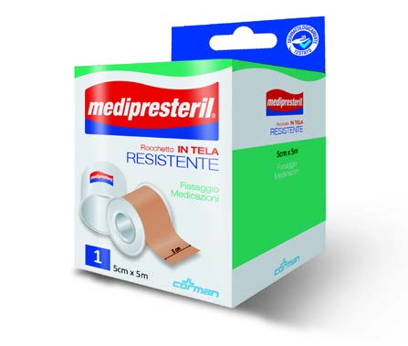 CEROTTO IN ROCCHETTO MEDIPRESTERIL IN TELA RESISTENTE 5X500CM - Farmapre