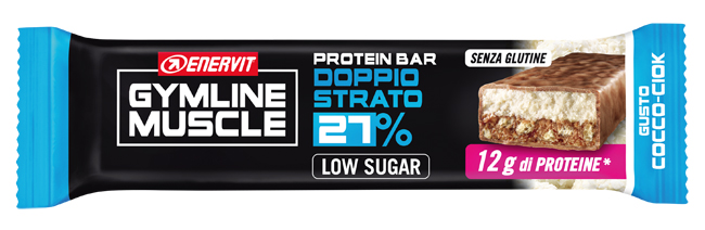 ENERVIT GYMLINE MUSCLE PROTEIN BAR 27% DOPPIO STRATO COCCO-CIOK 1 PEZZO - Farmapre