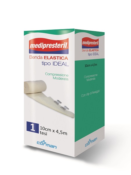 BENDA ELASTICA MEDIPRESTERIL IDEAL COMPRESSIONE MODERATA M4,5X10CM TESI - Farmapre