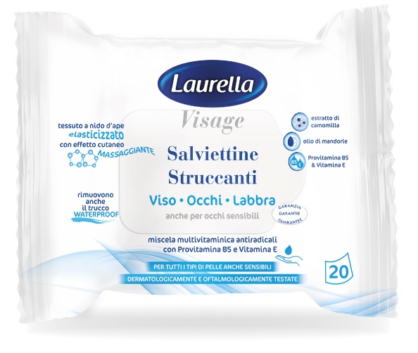 LAURELLA VISAGE SALVIETTINA STRUCCANTE 20 PEZZI - Farmapre