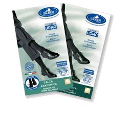 CALZA UOMO COTONE 70 DENARI  MEDIA NERO - Farmapre