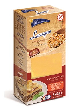 PIACERI MEDITERRANEI PASTA FARINA MAIS LASAGNE 250 G - Farmapre