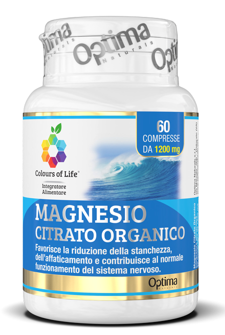COLOURS OF LIFE MAGNESIO CITRATO ORGANICO 60 COMPRESSE 1200 MG - Farmapre