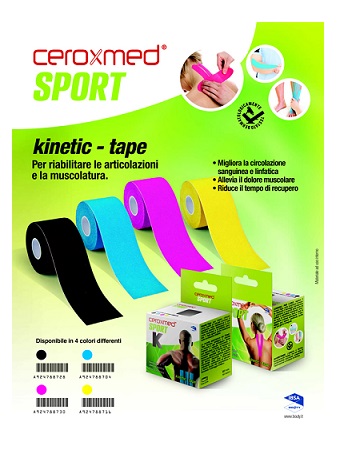 CEROXMED SPORT KINETIC TAPE BLU 1 PEZZO - Farmapre