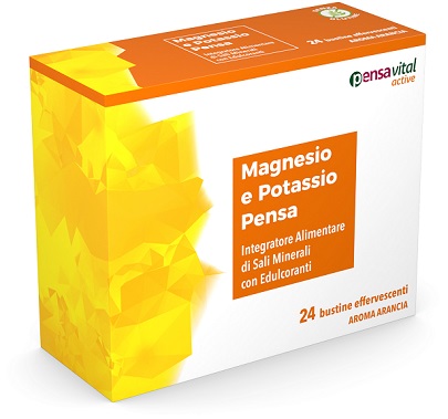 MAGNESIO E POTASSIO ARANCIA PENSA 24 BUSTINE EFFERVESCENTI - Farmapre