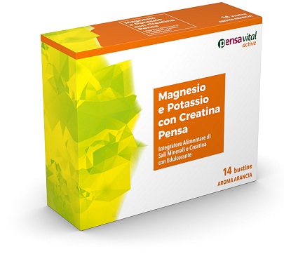 MAGNESIO E POTASSIO CON CREATINA ARANCIA PENSA 14 BUSTINE - Farmapre