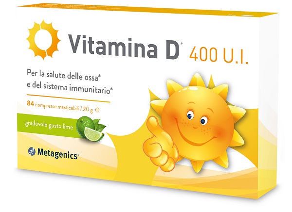 VITAMINA D 400 UI 84 COMPRESSE MASTICABILI GUSTO LIME - Farmapre