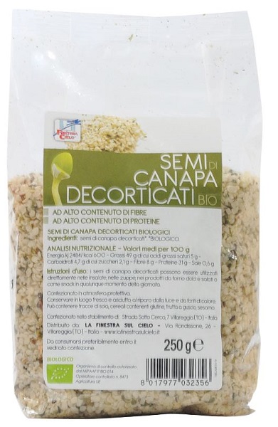 FSC SEMI DI CANAPA DECORTICATI BIO AD ALTO CONTENUTO DI FIBRA 250 G - Farmapre
