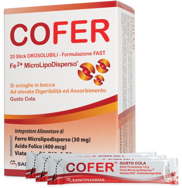 COFER 20 STICK OROSOLUBILI DA 1,6 G GUSTO COLA - Farmapre