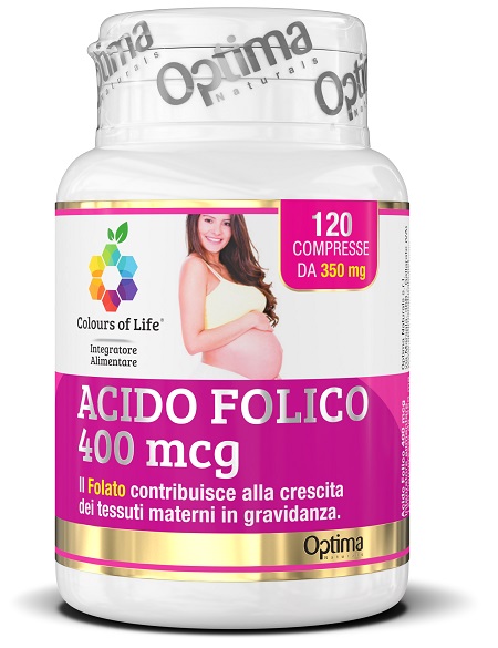 COLOURS OF LIFE ACIDO FOLICO 400 MCG 120 COMPRESSE 350 MG - Farmapre