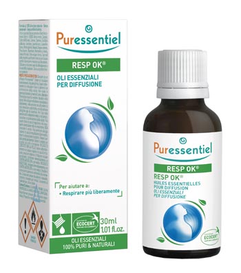 MISCELA RESP OK OLI ESSENZIALI PER DIFFUSIONE 30 ML PURESSENTIEL ECOCERT - Farmapre
