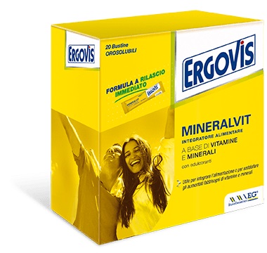 ERGOVIS MINERALVIT 20 BUSTE OROSOLUBILI 30 G - Farmapre