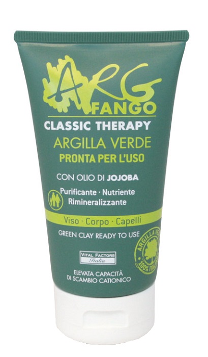 ARGFANGO CLASSIC THERAPY ARGILLA VERDE PRONTA PER L'USO PER VISO CORPO E CAPELLI 150 ML - Farmapre